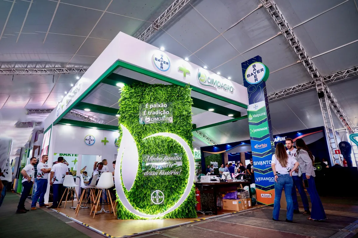 Stand da Cimoagro montado pela Griffin Montagens em feira