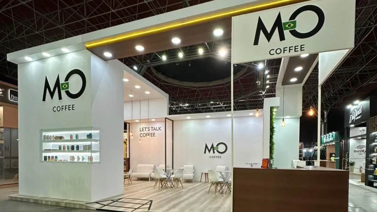 Stand da MoCoffee montado pela Griffin Montagens em feira