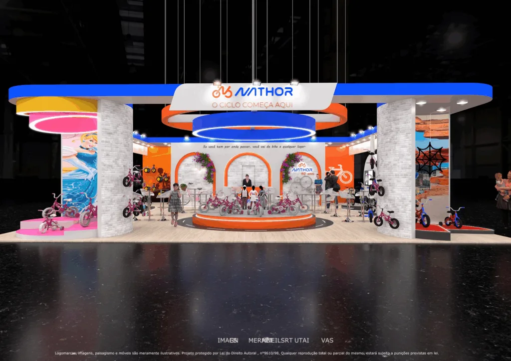 Projeto 3D de stand para Nathor