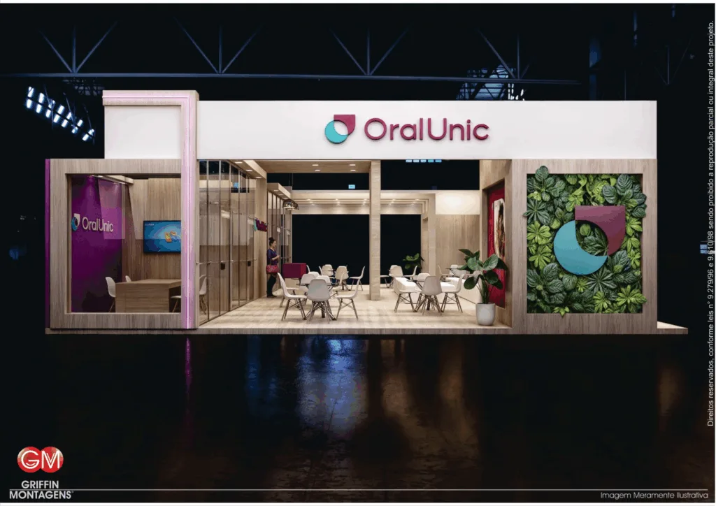 Projeto 3D de stand para Oral Unic